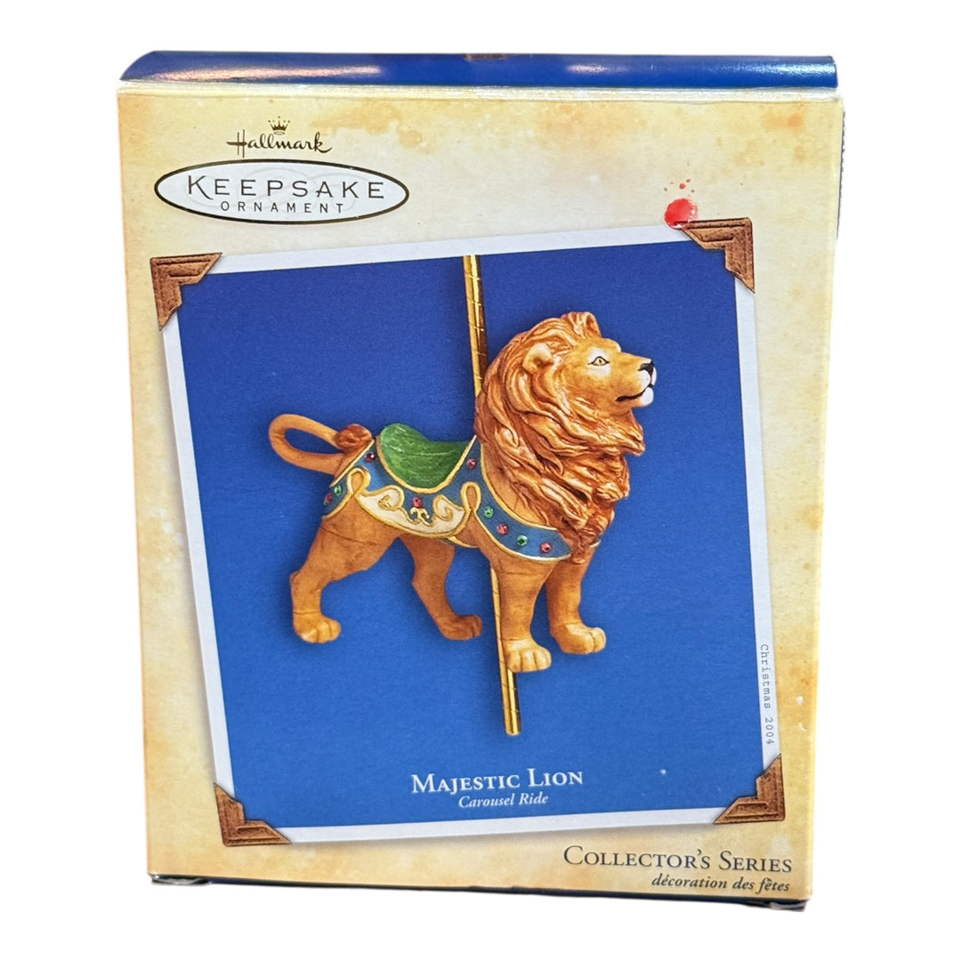 2004 Hallmark Ornament Majestic Lion Carousel Ride