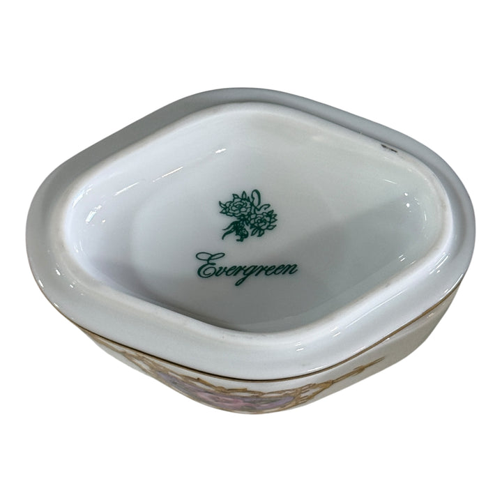 Porcelain 1990 Heritage House Limited Music Box Gail Magram Evergreen