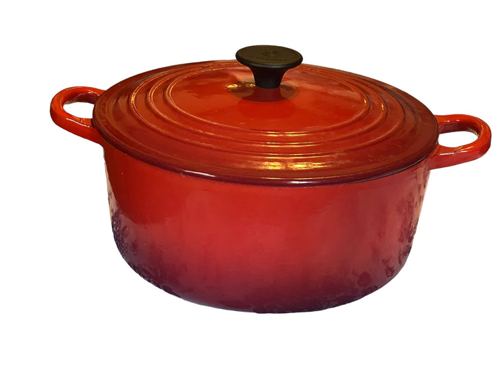 Le Creuset 22 Cast Iron Dutch Oven Pot Casserole Red 3.5 Qt