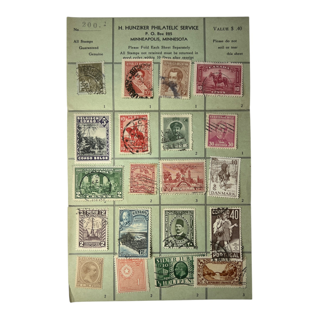 Stamps - H Hunziker Philatelic Service Page No 200