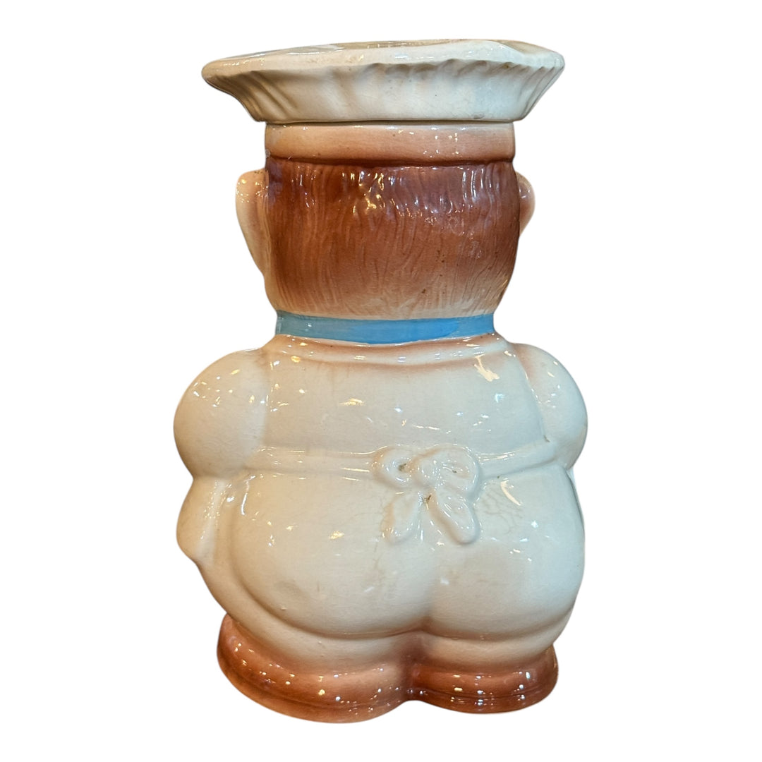 Vintage RRP Happy Chef Cook Cookie Jar Roseville Pottery