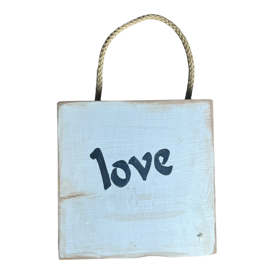 Wood Block Love Sign