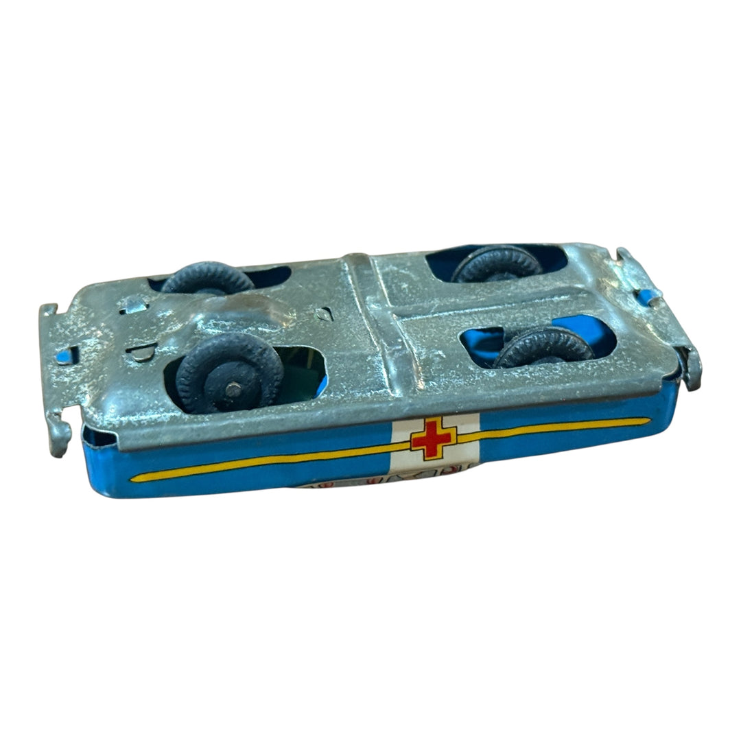 Vintage Tin Friction Toy Ambulance Car JAPAN