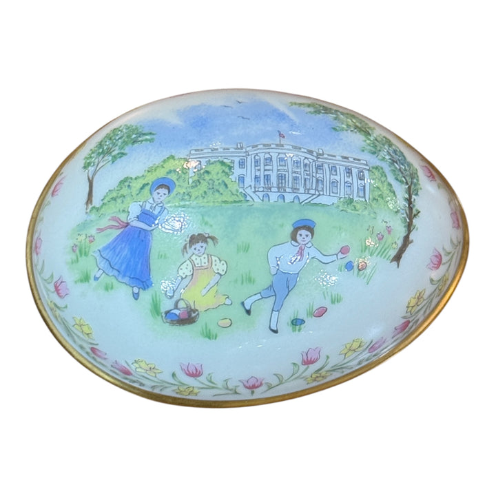 Vintage Lenox Egg Trinket Box Children at Whitehouse Limited Edition 1984 Easter