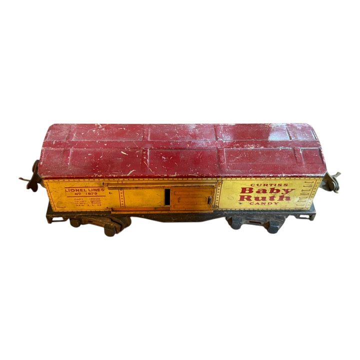 Trains - Lionel Lines #1679 Curtiss Baby Ruth Candy Yellow Train Box Car Sliding Door