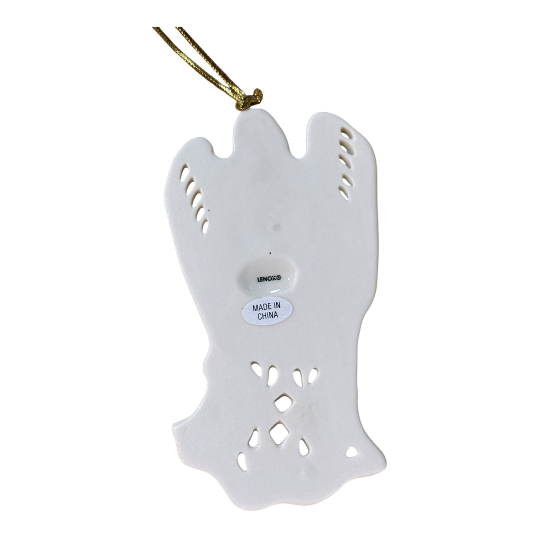 Lenox Florentine & Pearl Flat Angel Ornament