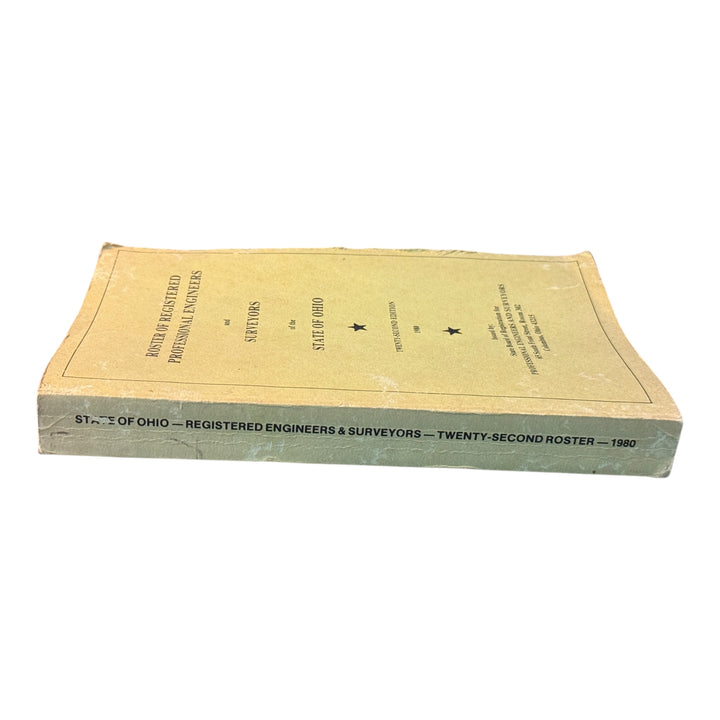 Ohio - Roster of Registered Professional Engineers and Surveyors Book 22nd Ed.  1980