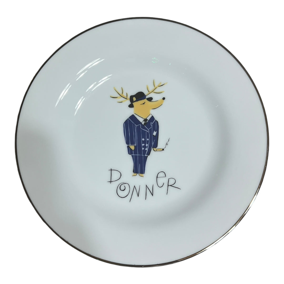 Pottery Barn Reindeer Salad Plate - Donner