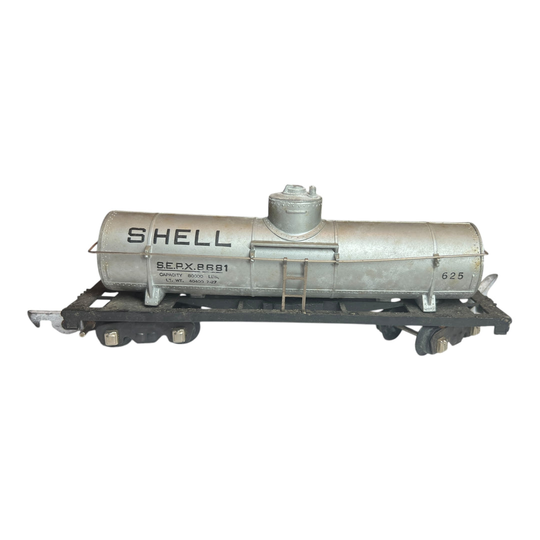 American Flyer S Gauge  Shell 625 Single Dome Tank Car - Silver