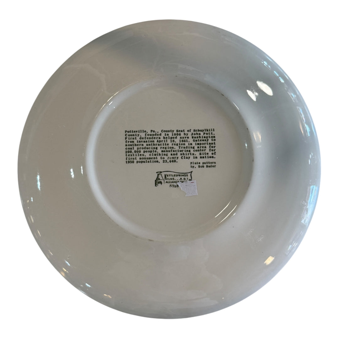 Decorative Plate - Pottsville, PA Sesquicentennial 1806-1956 Commemorative Collectible Plate