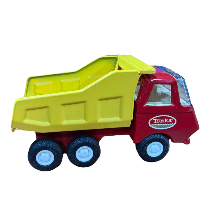 Vintage Diecast Tonka Mini Red And Yellow Dump Truck #535