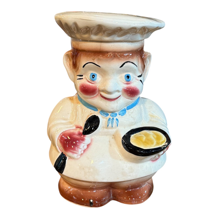 Vintage RRP Happy Chef Cook Cookie Jar Roseville Pottery
