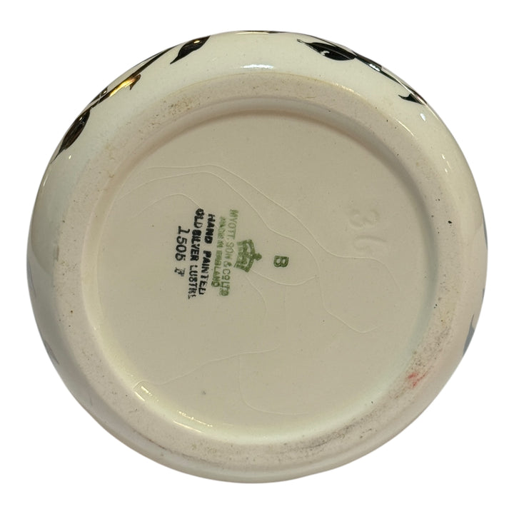 Myott Son & Co Pitcher 7" Hand Painted Old Silver Lustre 1505 F Vintage England