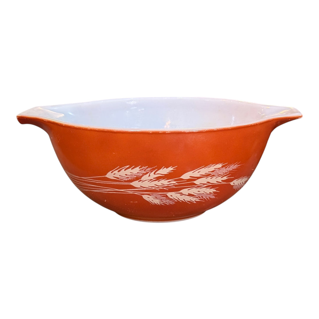 Vintage Pyrex Autumn Harvest Wheat Nesting Cinderella Bowl #442