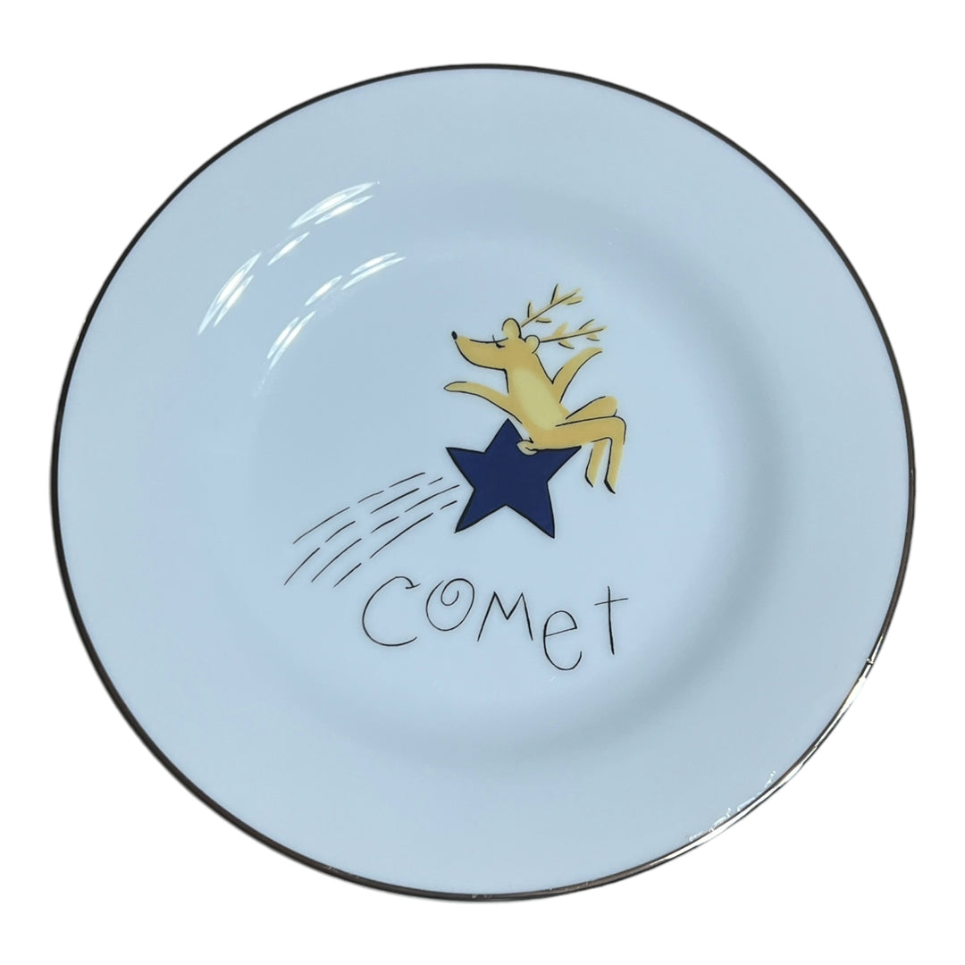 Pottery Barn Reindeer Salad Plate - Comet