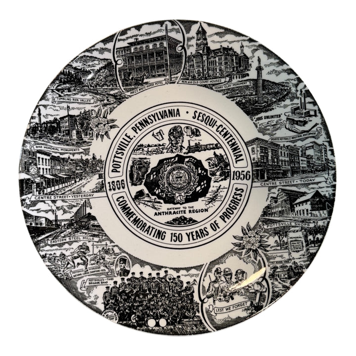Decorative Plate - Pottsville, PA Sesquicentennial 1806-1956 Commemorative Collectible Plate