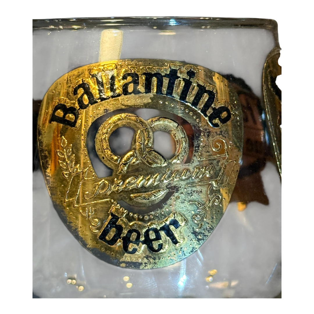 Vintage Gold Logos Gold Base Glass Snifter