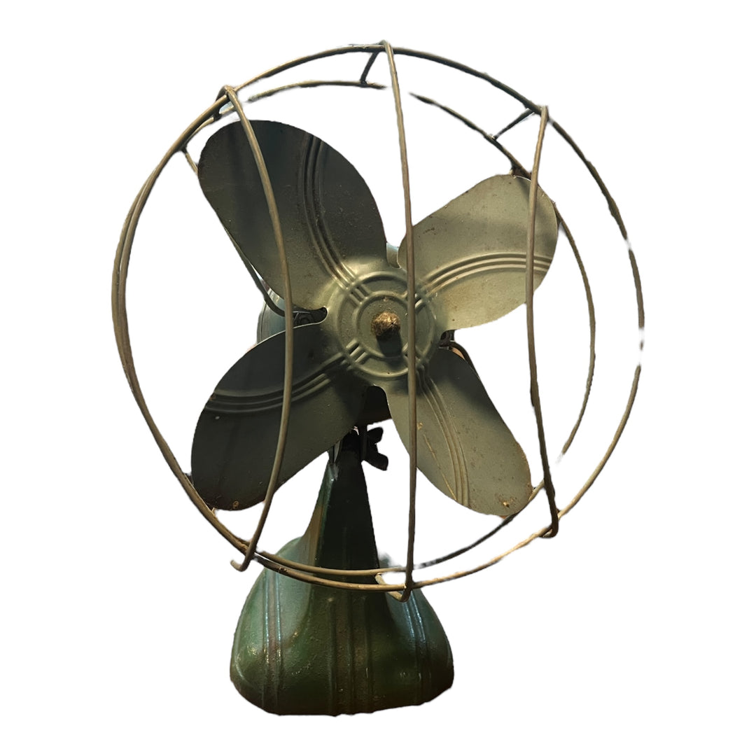 Vintage Green Dominion Electric Adjustable Table Fan 4-Blade