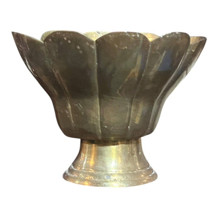 Brass Pedestal Tulip Bowl