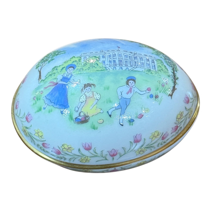 Vintage Lenox Egg Trinket Box Children at Whitehouse Limited Edition 1984 Easter