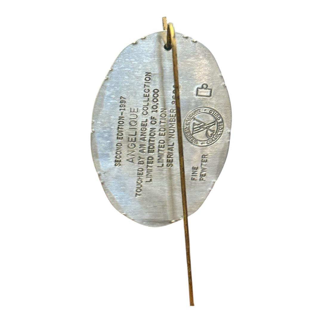 Wendell August Forge Ornament - Angelique 2nd Edition 1997 Touched by an Angel Collection