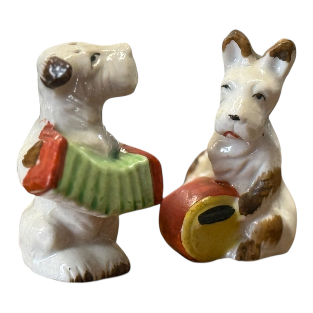 Salt and Pepper Shakers - Dogs Playing Instruments