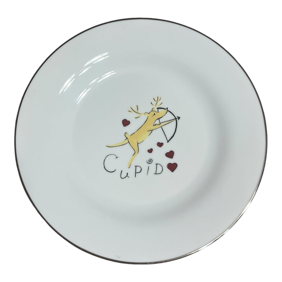 Pottery Barn Reindeer Dinner Plate - Cupid