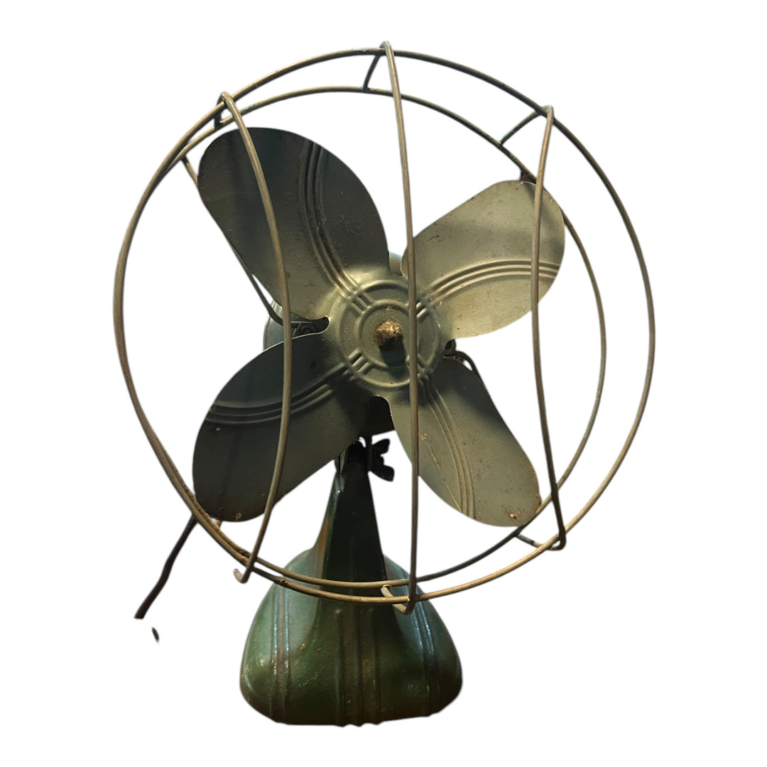 Vintage Green Dominion Electric Adjustable Table Fan 4-Blade