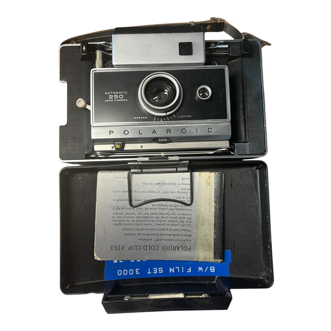 Vintage Polaroid Automatic 100 Land Camera, Flash, Portrait Kit