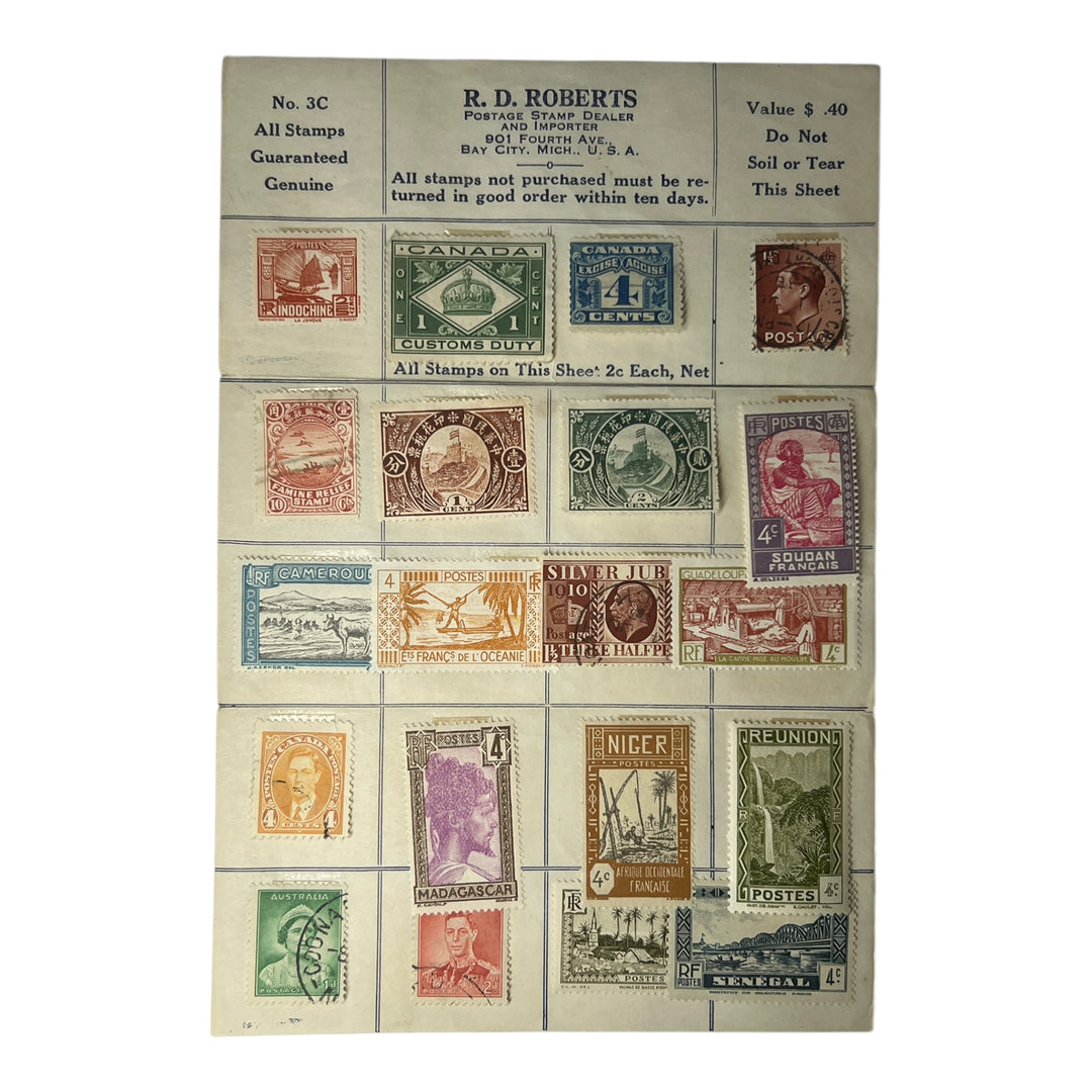 Stamps - R.D. Roberts No. 3C