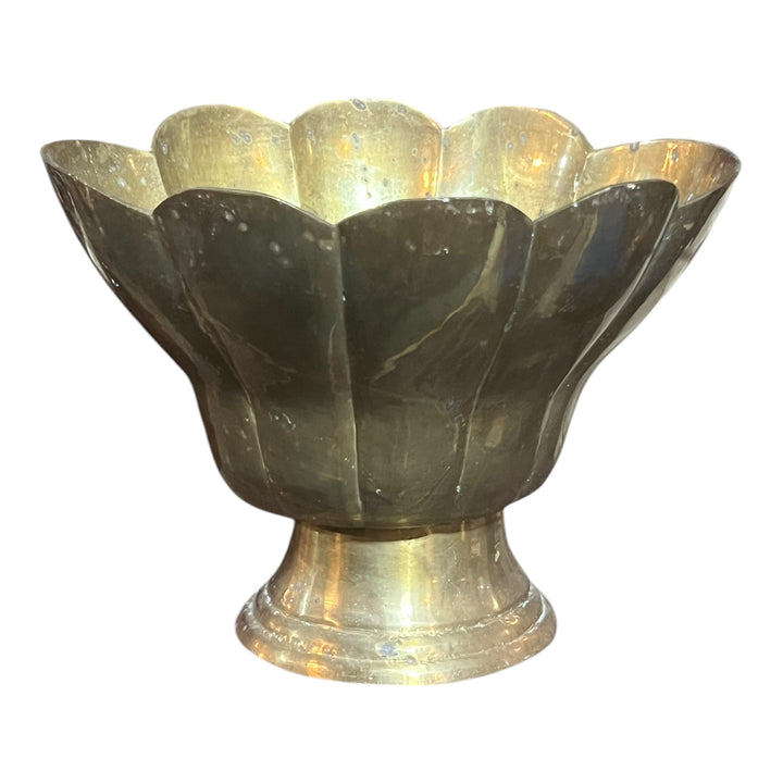 Brass Pedestal Tulip Bowl