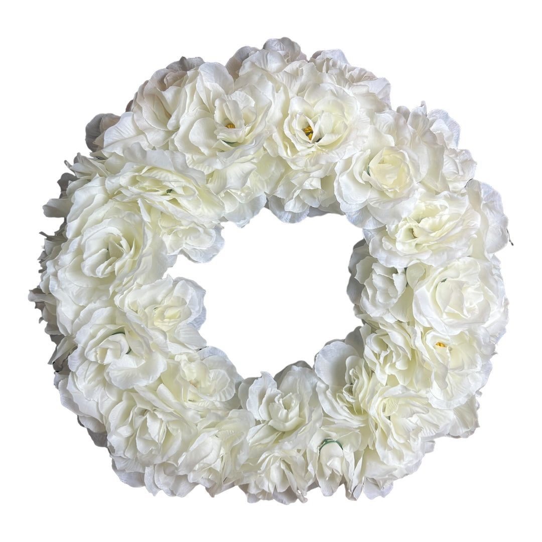 White Rose Wreath