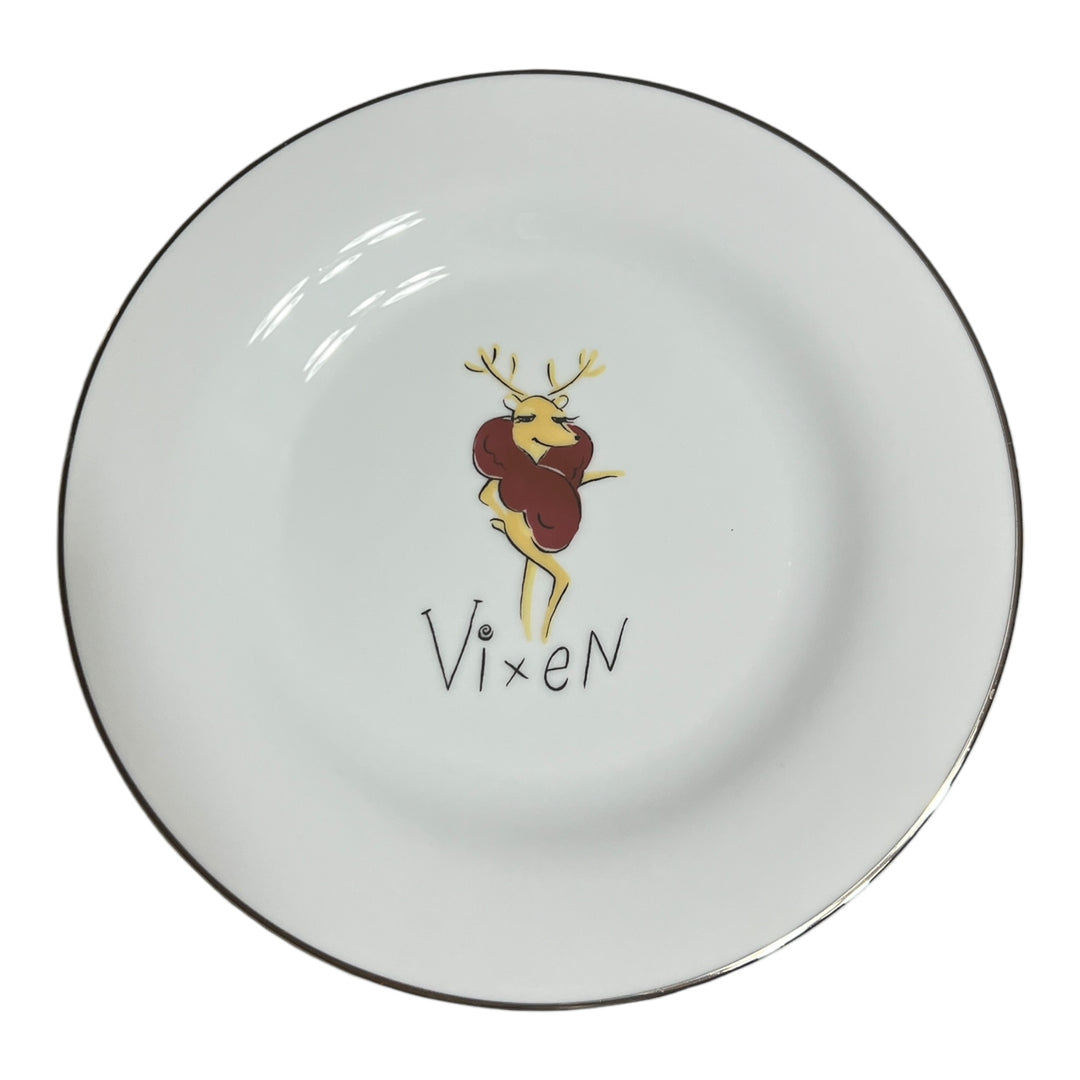 Pottery Barn Reindeer Dinner Plate - Vixen