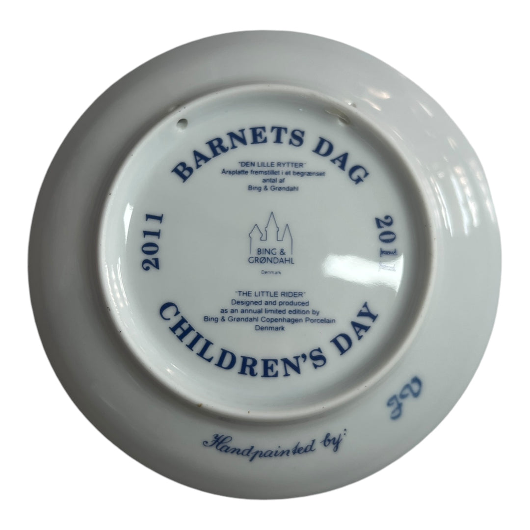 Bing & Grondahl Children's Day Plate - 2011 The Little Rider