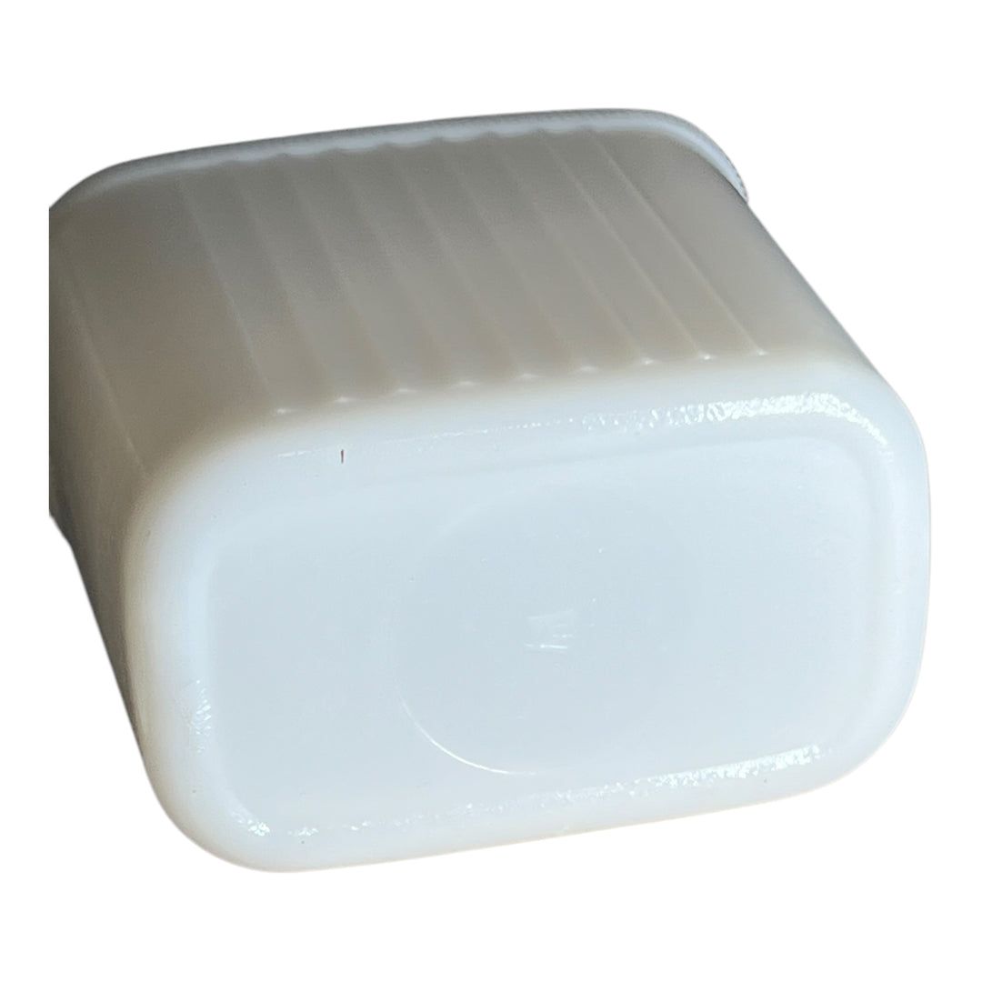 HAZEL ATLAS-Refrigerator Storage Dish Milk Glass with Lid