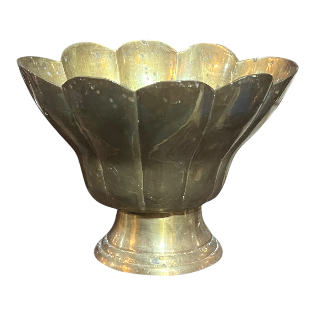 Brass Pedestal Tulip Bowl