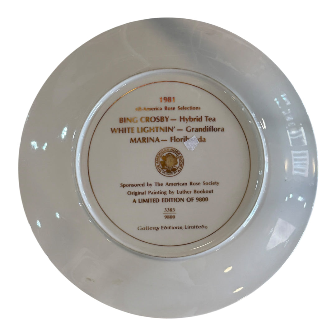 Decorative Plate - All America Rose Selections Gorham 1981 Marina