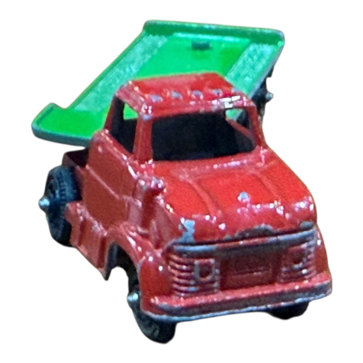 Tootsie Toy Red Semi Truck Semi-Truck with Green Trailer 1969