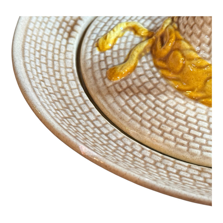 Vintage California Pottery Covered Sombrero Small 7" Serving Bowl