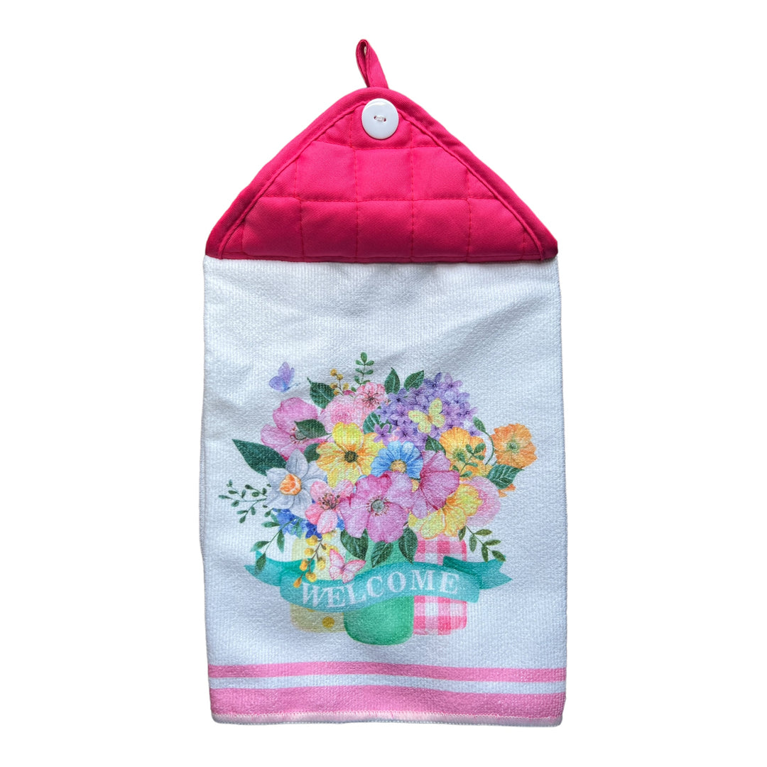 Hanging Towel - Pink Floral