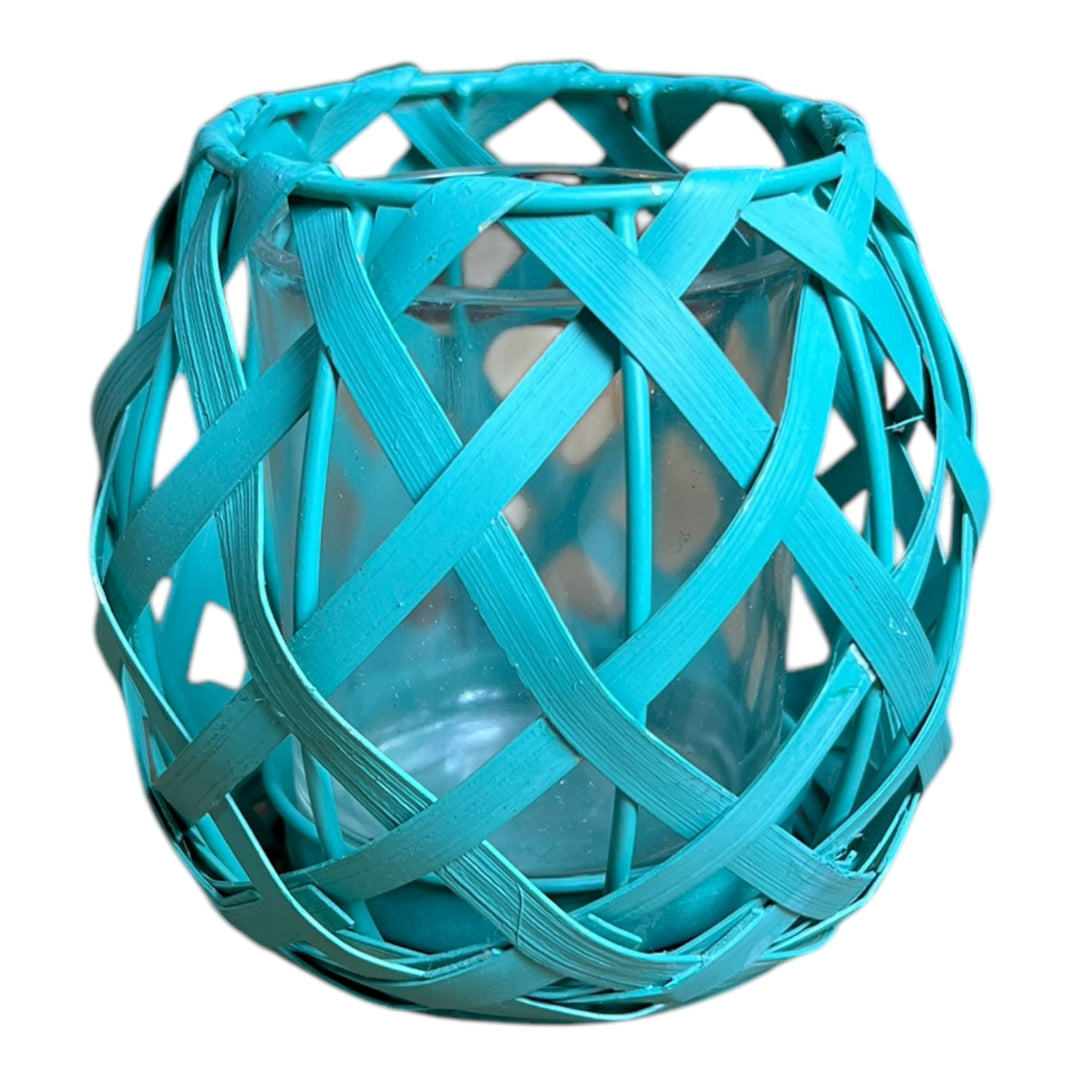 Teal Candle Holder