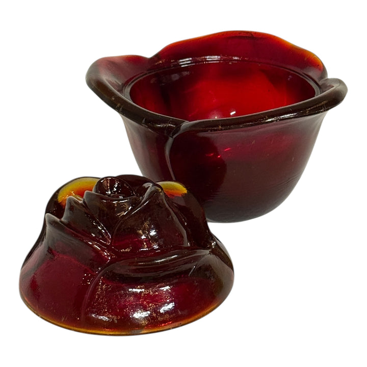 Vintage L.E Smith Covered Rose Bowl