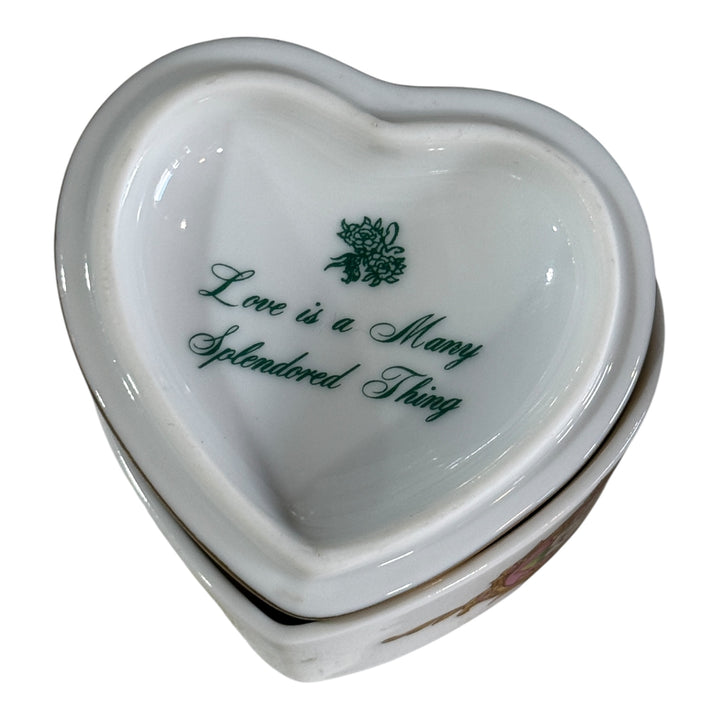 Porcelain 1990 Heritage House Limited Music Box Gail Magram Love is a Many Splendored Thing