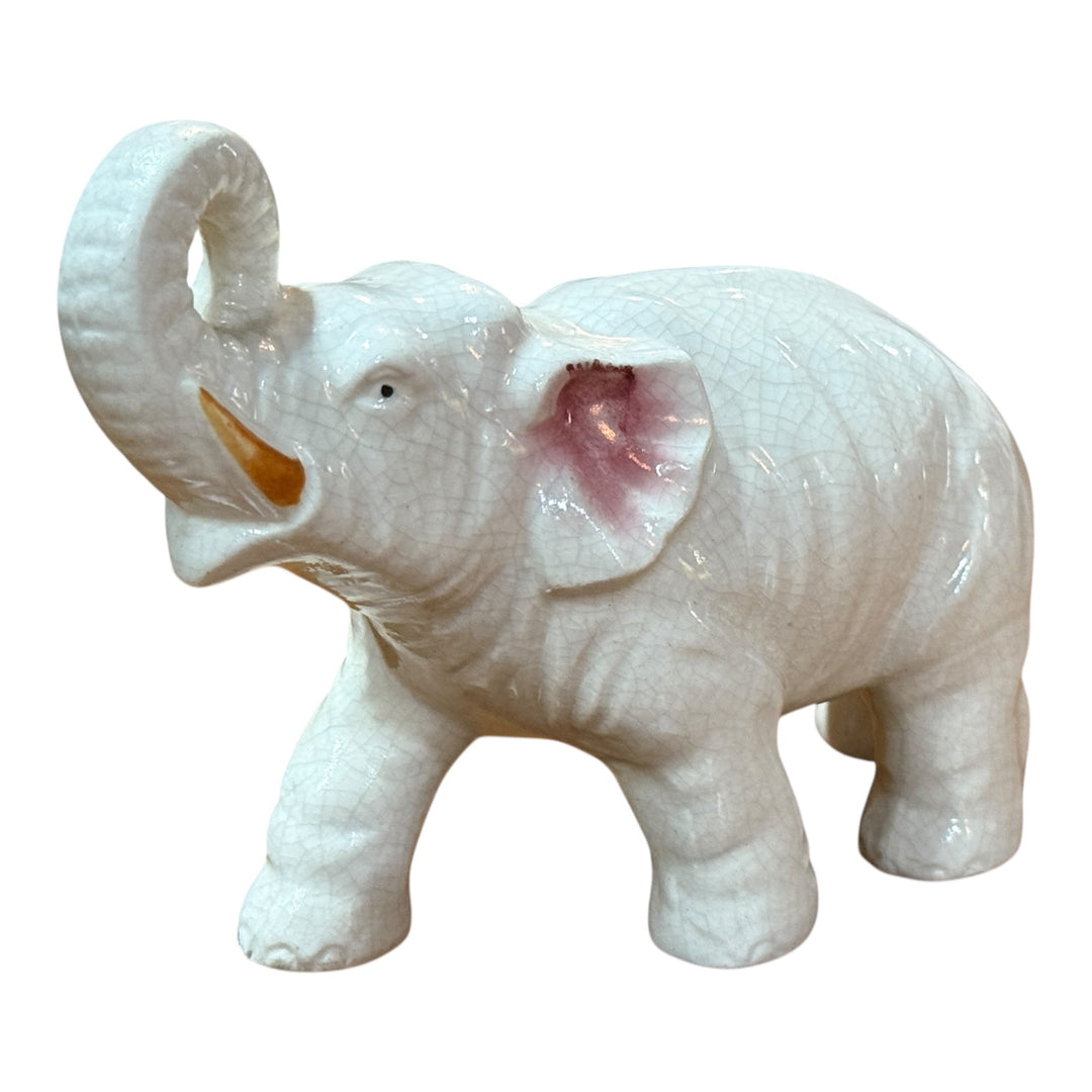 White Ceramic Vintage Elephant Japan