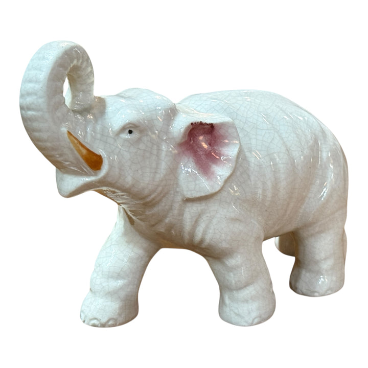 White Ceramic Vintage Elephant Japan