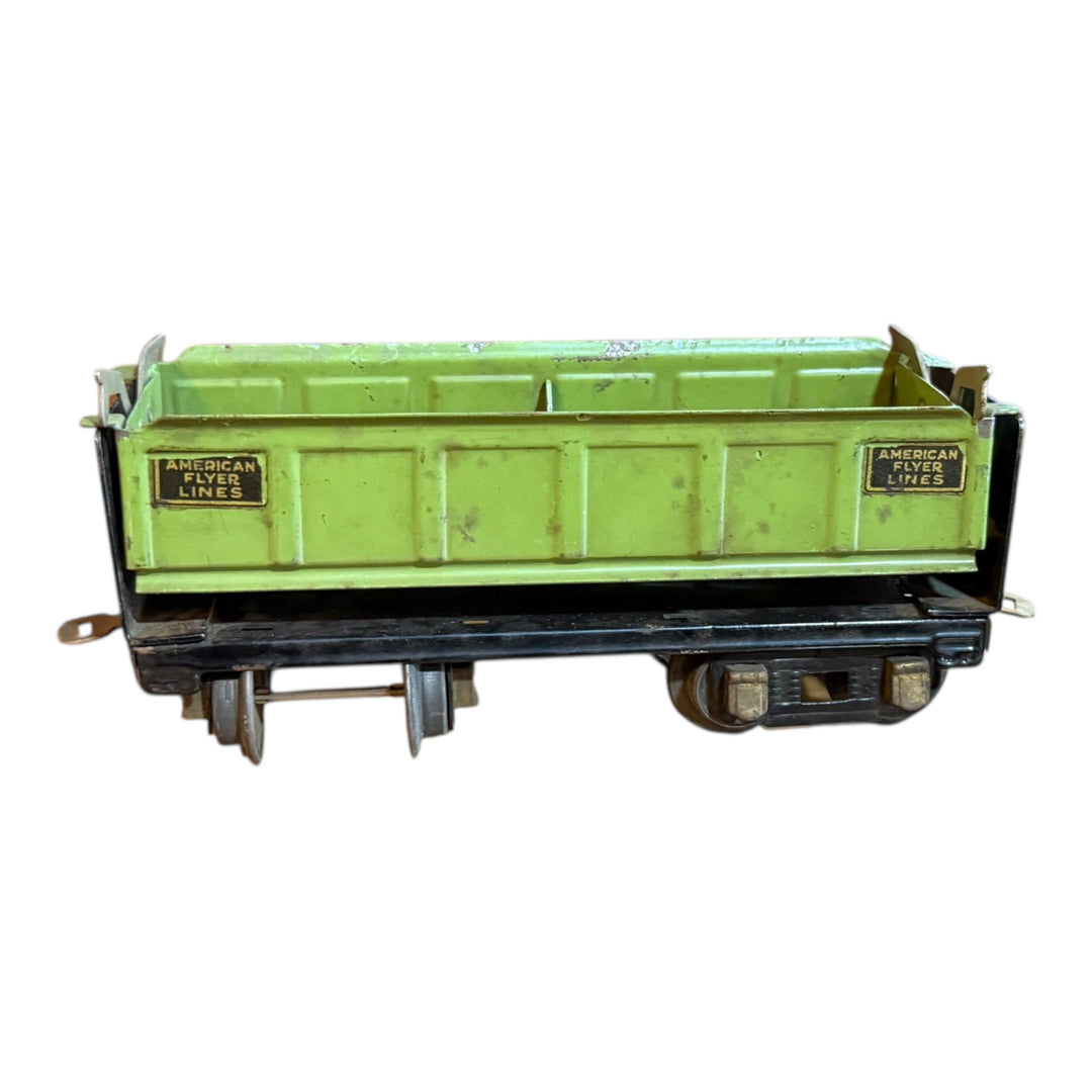 Trains - American Flyer 3019 Prewar O Gauge Double Dump Hopper Car