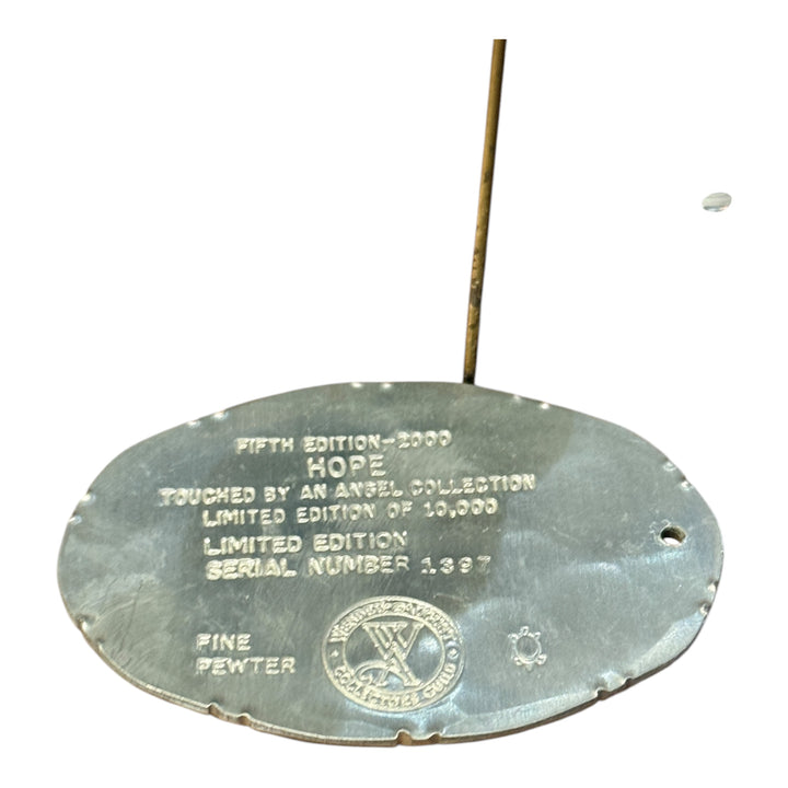 Wendell August Forge Ornament - Hope 5th Edition 2000 Touched by an Angel Collection