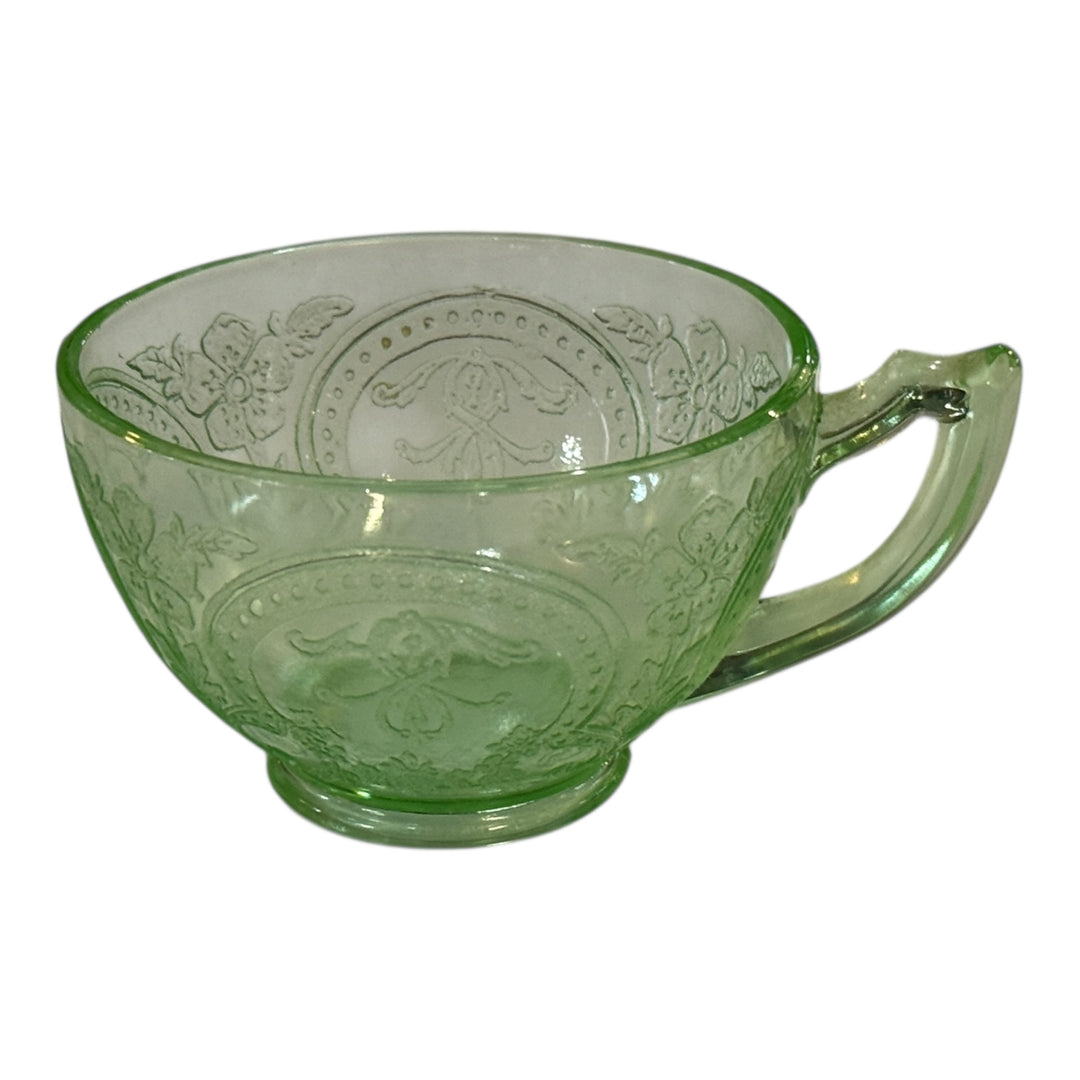 Vintage Uranium Glass Teacup