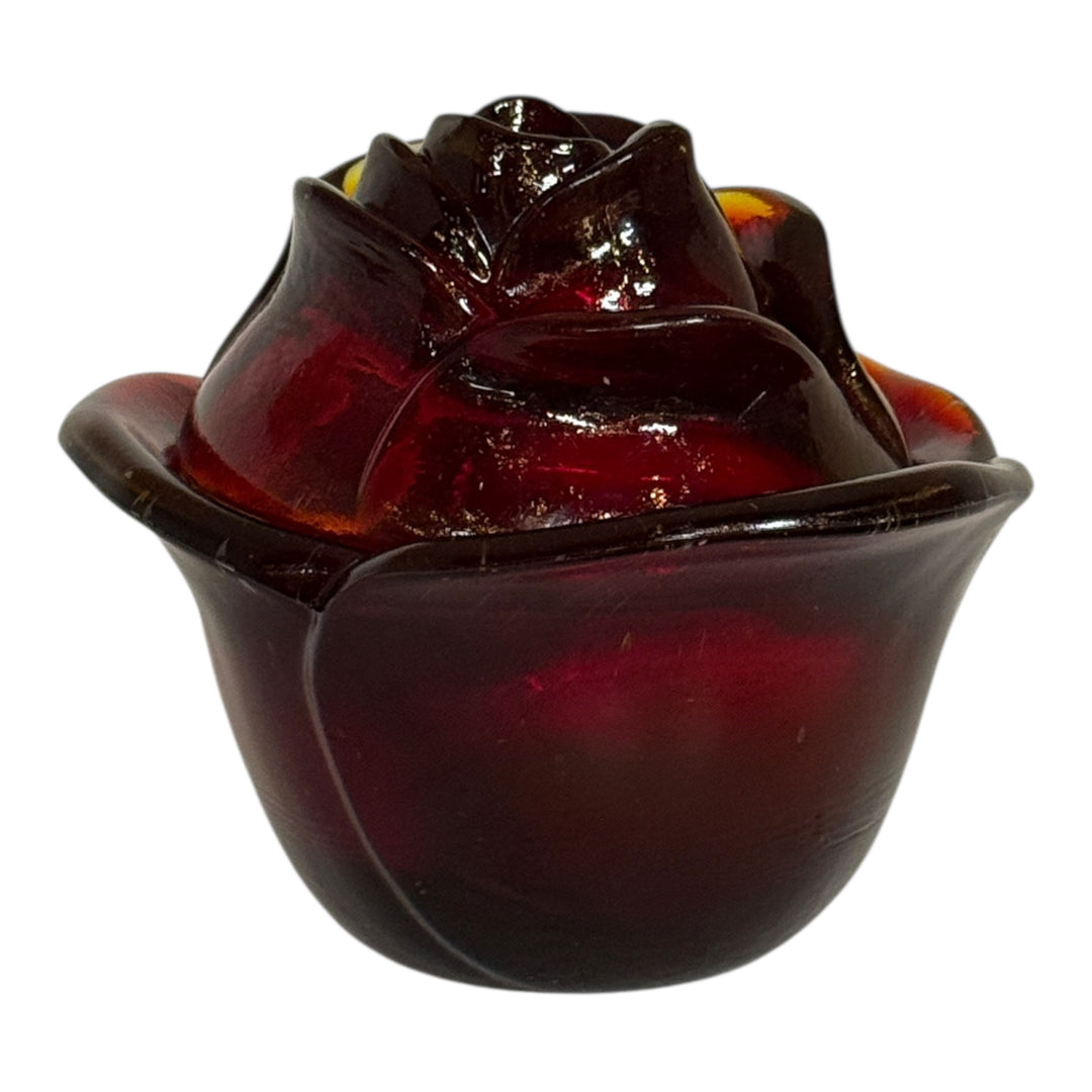 Vintage L.E Smith Covered Rose Bowl