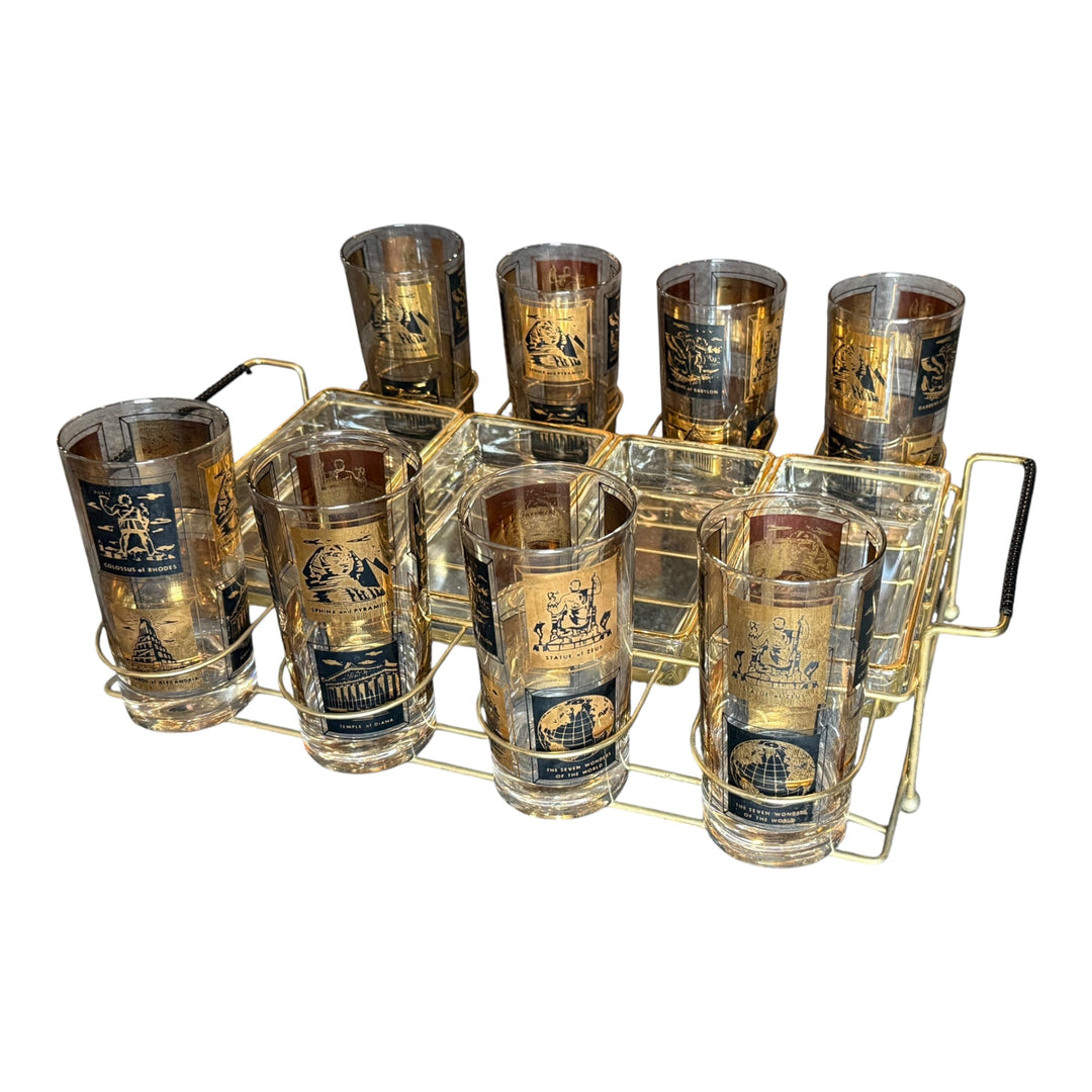 MCM Frank Maietta Seven Wonders Of The World Bar Caddy